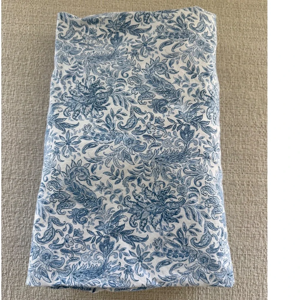 Lauren Ralph Lauren Blue Paisley Double Fitted Sheet 100% Cotton Full Cottage